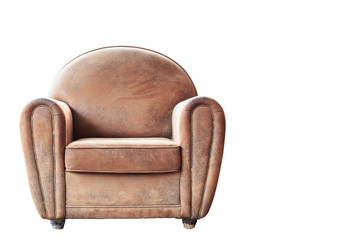 vintage brown armchair