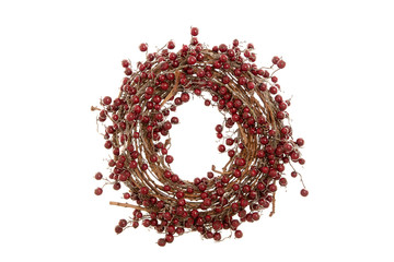 Christmas wreath isolated on the white background