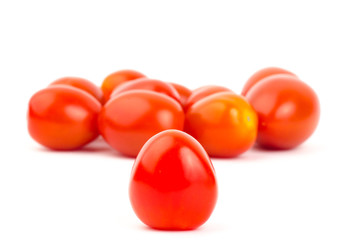 Fresh tomatoes on white background
