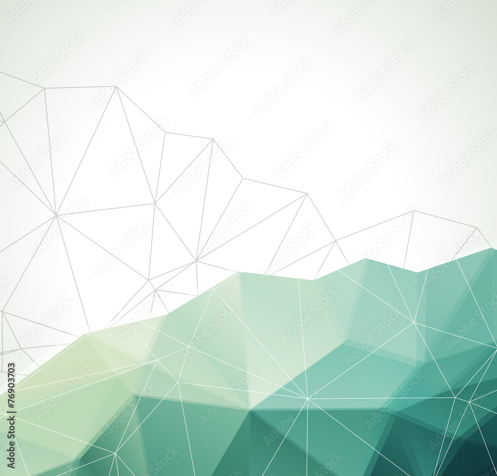 Poster Vector abstract geometric background with triangle