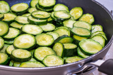 zucchini while cooking
