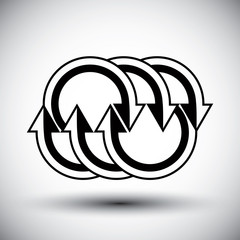 Obraz premium Arrows template conceptual icon, special abstract new idea vecto