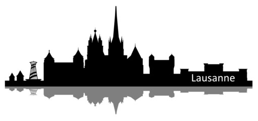 Fototapeta premium Skyline Lausanne