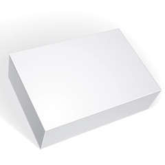 Package white box design isolated on white background, template