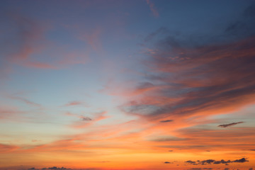 Sunset sky and cloud background
