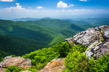 View of the Appalachian Mountains from Craggy Pinnacle, near the