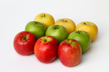 pommes trois couleurs