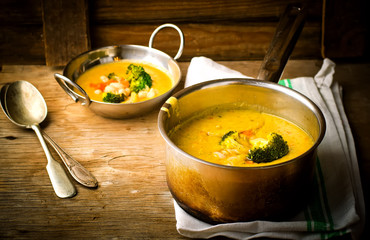 vegetable haricot and broccoli soup