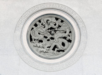 stone dragon with cloud  chinese style