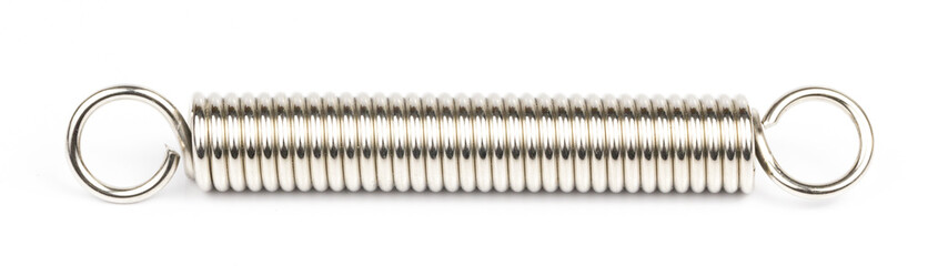 Stainless spring in White background