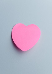 Heart shaped sticky note
