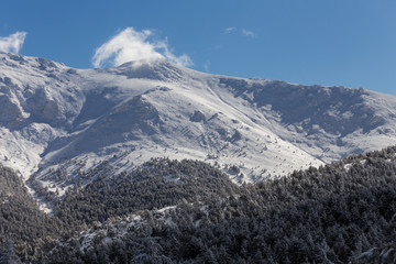 Paisaje Nevado en la Sierra de Madrid