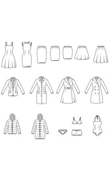 Women's clothes, Garment Illustration