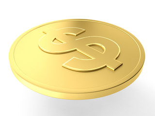 Gold dollar coin