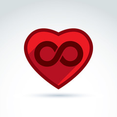 Vector infinity icon, eternal life idea.  Illustration of an ete