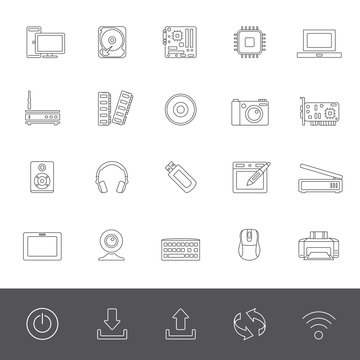Computer part icons