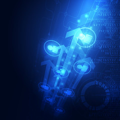 Abstract global future technology background, vector