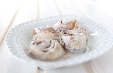 cinnamon rolls on plate