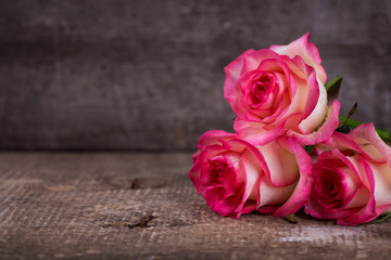 Postcard with elegant  flowers and empty place for your text