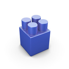Blue plastic building blocks