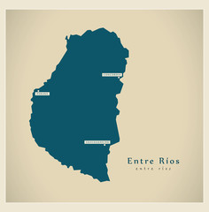 Modern Map - Entre Rios AR