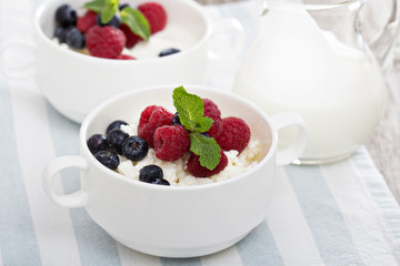 Colofrul healthy breakfast with cottage cheese