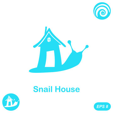 Snail with house - home sale concept