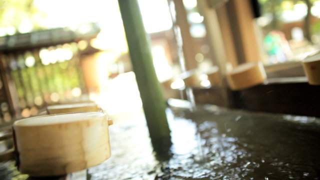 Meiji Jingu Shrine Yoyogi Park Shinto Shrine washing basin Tokyo 