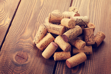 Wine corks heap