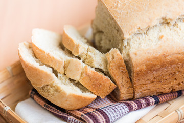 Freshly baked white bread