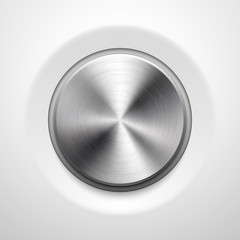 Abstract Technology Button with Metal Texture