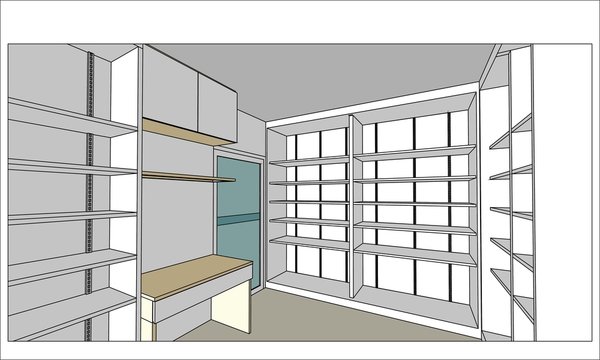 sketch design of  interior ,vector