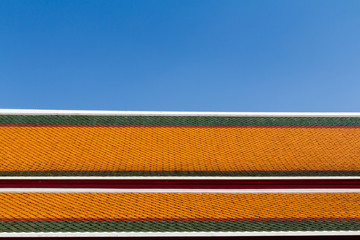 Roof texture whit clear blue sky