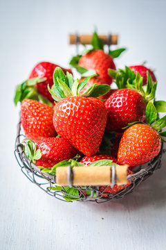 Strawberry on wooden background