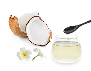 coconut oil isolated on white