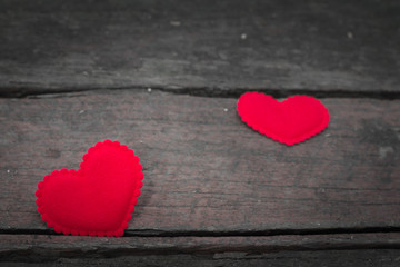 Valentines Day background with two hearts
