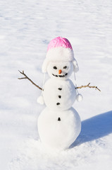 Snowman with carrot nose