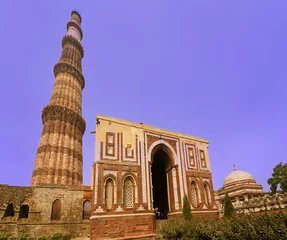 Zelfklevend Fotobehang Qutab Minar at new Delhi India © tusharkoley