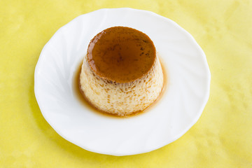 Flan with syrup