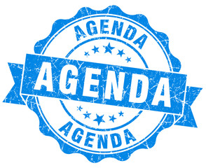 agenda blue vintage isolated seal