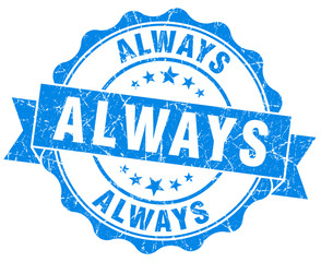 always blue vintage isolated seal