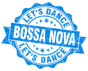 Fototapeta premium bossa nova blue vintage isolated seal