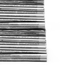 Aufgefächerte Zeitungen