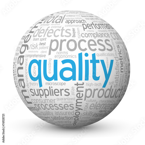 "QUALITY" Tag Cloud Globe (total customer service satisfaction)" Stock