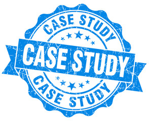 case study blue vintage isolated seal