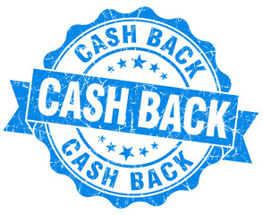 Fototapeta premium cash back blue vintage isolated seal