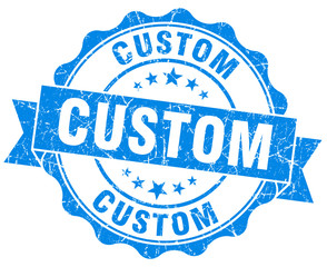 Fototapeta premium custom blue vintage isolated seal