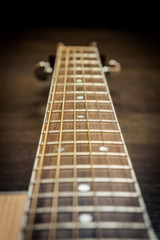 Acoustic guitar fretboard