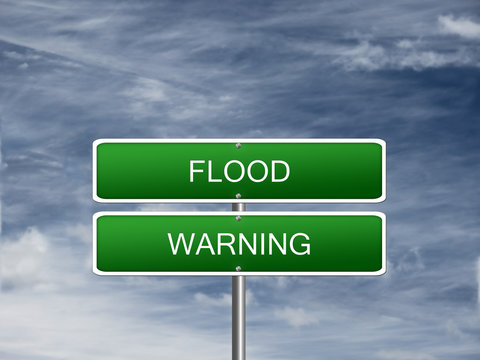 Flood Warning Alert Sign
