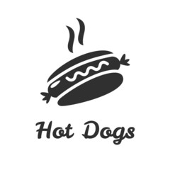 Simple web icon in vector hot dog